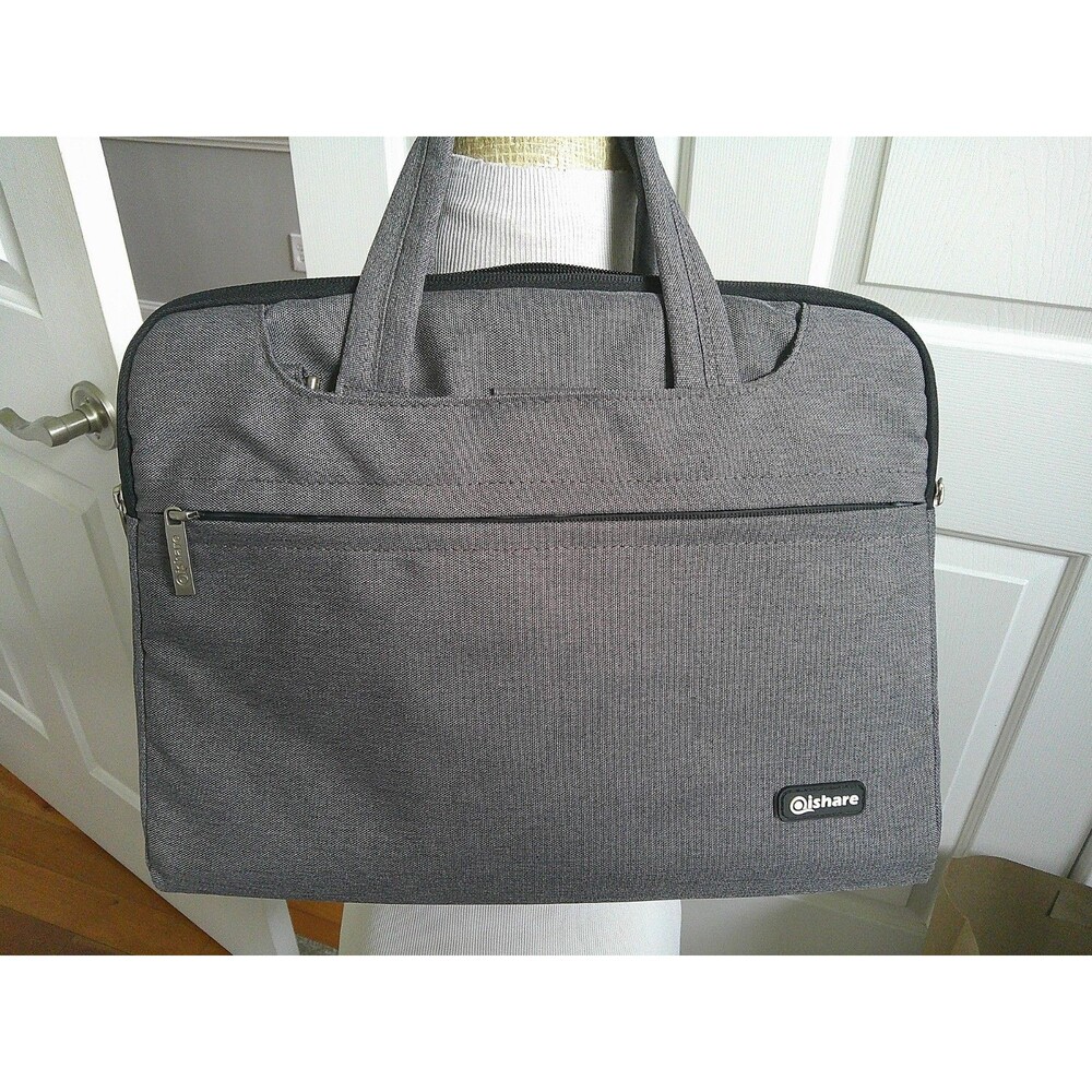 NEW QISHARE LAPTOP BRIEFCASE SHOULDER BAG GRAY